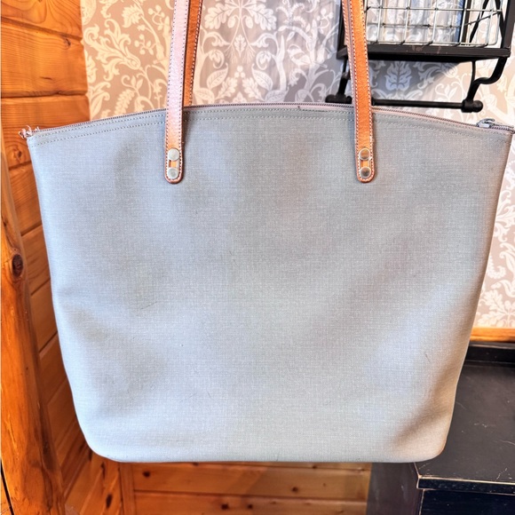 Christian Dior Vintage Diorissimo Carryall Grey Coated Canvas & Vachetta Tote - Picture 3 of 16